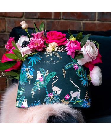Sara Miller Tahiti Large Dark Green Cosmetic Bag - Stylish Travel Organizer & Makeup Pouch | International Shipping Available - Buy Online on GoSupps.com