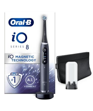 Oral-B iO8 Electric Toothbrushes For Adults Christmas Gifts For Women / Him App Connected Handle 1 Ultimate Clean Toothbrush Head & Magnetic Pouch 6 Modes Teeth Whitening 2 Pin UK Plug Black Without extra refills - Buy Online on GoSupps.com