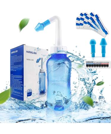 NASE DISCHE SET-ANZORHAL NASE DESCHUCK IN THE 30 BEUTEL NASE SATION Salt and thermometer sticker BPA-free nasal sink nasal hinge children Neti pot for nasal cleaning and nasal rinse 30 salt