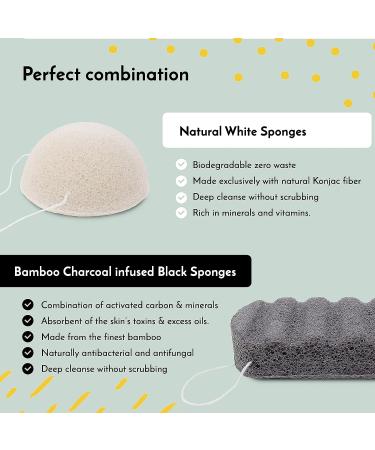 MUEROSA Konjac Sponge Set - 4 Piece Set for Face & Body - Buy Online on GoSupps.com