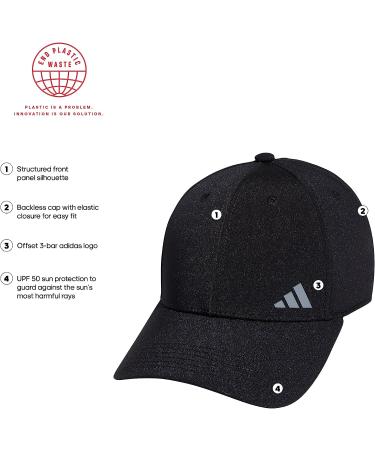 adidas Women's Backless Ponytail Hat - Adjustable Baseball Cap in Black/Grey - Buy Online on GoSupps.com