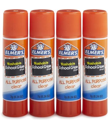 Elmer's All Purpose School Glue Sticks Clear Washable 4 Pack 0.24-ounce sticks Standard Stick 4 Count - Buy Online on GoSupps.com