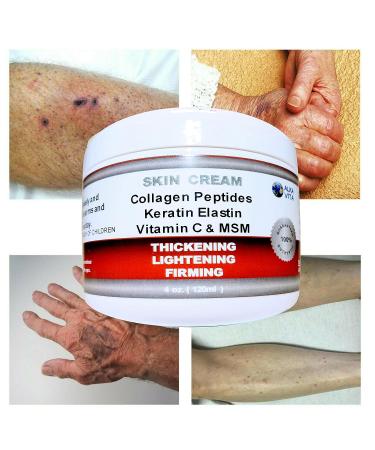 Alka Vita Firming Cream with Keratin, Collagen, Elastin, Vitamin C & MSM - 4 oz, Ivory - Natural Ingredients for Saggy Arms & Wrinkled Neck - Buy Online on GoSupps.com