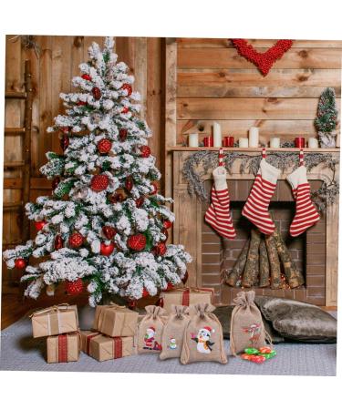 PLAFOPE Holiday Bags 12pcs Christmas Drawstring Bag Candy Bags Xmas Candy Bag Drawstring Storage Bags Miss Cartoon - Buy Online on GoSupps.com