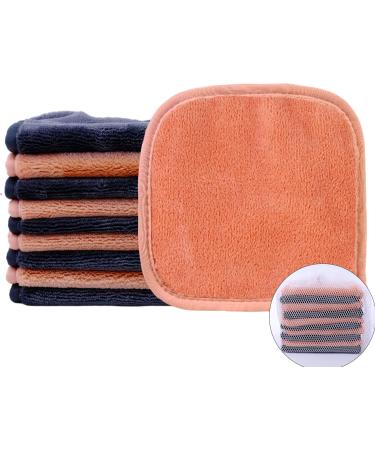 Polyte Premium Hypoallergenic Chemical Free Microfibre Fleece Makeup Remover and Facial Cleansing Cloth 15x15 cm 10 Pack (Dark Gray Pink) - Buy Online on GoSupps.com