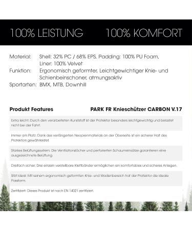 Oneal Knee Protector - Park FR Carbon Knee Guard for MTB MX & BMX | Lightweight Knee & Shin Protection | Black & White - Buy Online on GoSupps.com