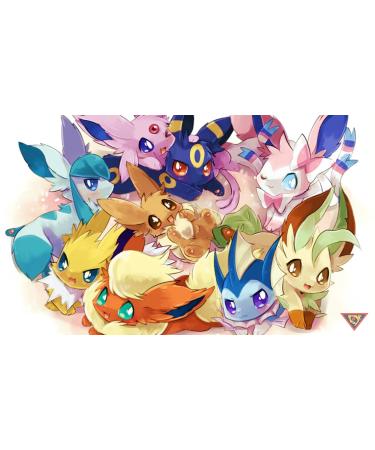 Eeveelutions Board Game Playmat for Trading Cards Games Mouse Pad Play Mat