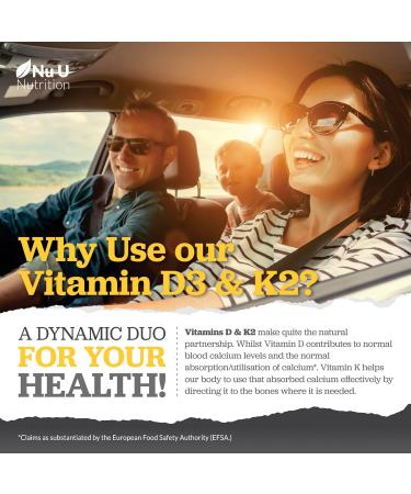 High Strength Vitamin D3 4000 IU & K2 100 g MK7-150 Capsules - 5 Month Supply - Made in UK - Buy Online on GoSupps.com