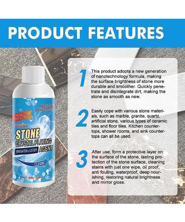 Stone Stain Remover Cleaner Stone Crystal Plating Agent Stone Stain Remover Kitchen Marble Cleaner Stone Crystal Plating Brighten Luster Agent Clean (2pcs) - Buy Online on GoSupps.com