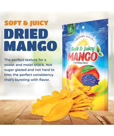 Dried Mango Slices - Soft, Juicy, Low Sugar, Gluten-Free, Natural Source of Vitamin C & Fiber (8 oz. x 6 Pack) - Buy Online on GoSupps.com