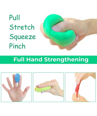 Crown Therapy Putty - Hand Exercise Putty Set Made in USA (4 Pack, 3-oz Each) for Rehabilitation and Stress Relief - Buy Online on GoSupps.com
