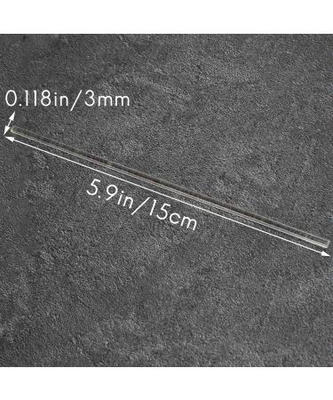 Doumneou 100Pcs 6 Inch Clear Acrylic Reusable Lollipop Sticks for Making Lollipops Cake Pops Candy Chocolates - Buy Online on GoSupps.com