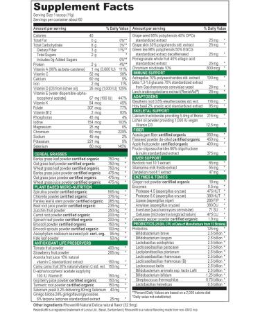 Vibrant Health Green Vibrance Superfood Powder - 60 Day Supply | 60+ Pure Ingredients | Super Greens Powder - Buy Online on GoSupps.com