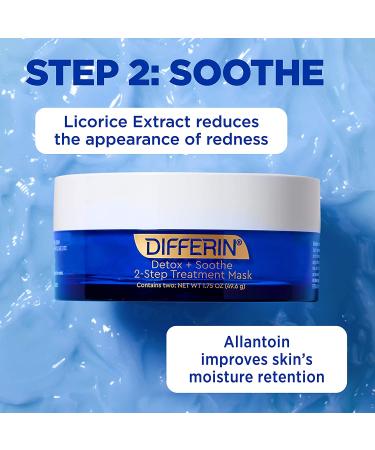Shop Differin Detox + Soothe 2-Step Beauty Mask | 1.75 oz - Best Acne Treatment - Buy Online on GoSupps.com