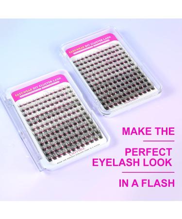 CAELYMINE Cluster Eyelash Extensions 144pcs - D Curl Soft Lash Extension Clusters for Beginners - Reusable 3D Cosplay Eyelash Cluster Extensions - Buy Online on GoSupps.com