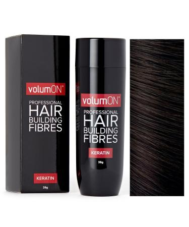Volumon Professional Hair Building Fibres- Hair Loss Concealer- KERATIN- DARK BROWN 28g- Get Upto 30 Uses