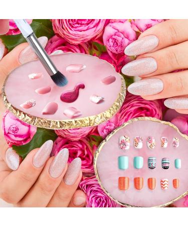 Shop Ouligay Pink Manicure Art Resin Nail Palette | Nail Art Makeup Display & Tools for Stunning Designs - Buy Online on GoSupps.com