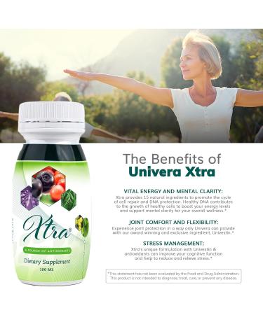 Univera Xtra Minis - Multimineral Fruit Complex for Stress Relief Focus Joint Comfort & Antioxidant Protection | 15 Natural Ingredients | 3.38 Fl Oz (Pack of 20) - Shop Internationally - Buy Online on GoSupps.com