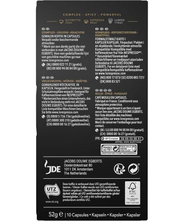 L'Or Espresso Caf Supremo - Intensity 10 - Aluminum Capsules Compatible with Nespresso * Machines (10 capsules) -52 grams - Buy Online on GoSupps.com