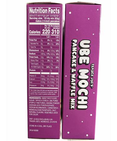 Trader Joe's Ube Mochi Pancake & Waffle Mix 13.3 oz - Pack of 2 - Buy Online on GoSupps.com