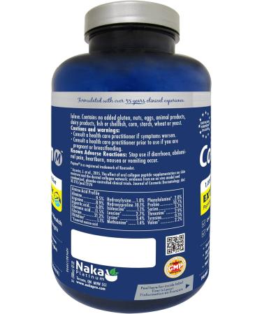 Naka Platinum Ultra Collagen featuring 1000mg of Peptain each tablet Maximum Potency Bioactive Marine Collagen Peptides. For Skin Nails Bones and Joints (250 tabs) - Buy Online on GoSupps.com
