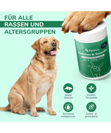 Felmo Bone & Joint Snacks for Dogs - 70 Grain & Sugar-Free Treats with Green Lipped Mussel Glucosamine & Brewers Yeast for Stronger Musculoskeletal Health - Buy Online on GoSupps.com