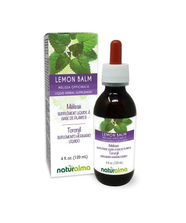 Naturalma Lemon Balm (Melissa officinalis) Leaf Alcohol-Free Tincture 4 fl oz Liquid Extract in Drops | Herbal Supplement | Vegan | Product of Italy Alcohol-free 4 Fl Oz (Pack of 1)