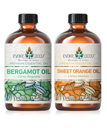 EVOKE OCCU Bergamot Essential Oil and Sweet Orange Essential Oil - 4 Fl Oz