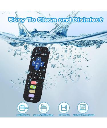 TKLake Baby Teething Toys Remote Control Shape Teethers for Babies Infant Toddlers Prevent Finger Sucking Relief Soothe Babies Gums BPA Free/Freezable/Dishwasher Safe (Black) BLACK Updated - Buy Online on GoSupps.com