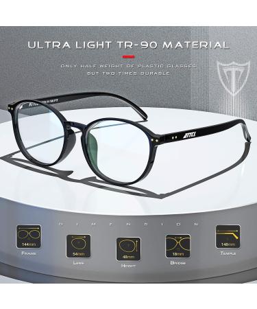 Attcl Unisex Blue Light Filter Glasses - UV Protection Headache Relief Eye Strain Reduction Gaming - Stylish Black Design - Buy Online on GoSupps.com