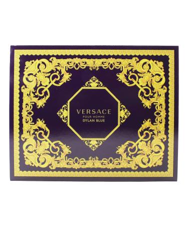 Versace Pour Homme Dylan Blue by Versace Gift Set - 1.7 oz Eau De Toilette Spray 1.7 oz After Shave Balm 1.7 oz Shower Gel Men The scent of this Versace Pour Homme Dylan Blue product can be inferred as Aquatic Fresh and Woody based on the 'product_descrip