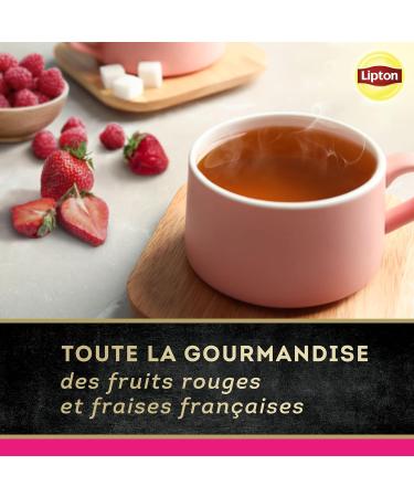 Lipton Th Noir Pack de 4 Boites de th x2 Fraise de France + x2 Vanille de Madagascar 2x40 sachets 80 Sachets - Buy Online on GoSupps.com