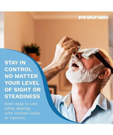 Eye Drop Guide Dispenser for Dry Eye, Allergies, Glaucoma & Tremors - Eye Drop Hero - Buy Online on GoSupps.com