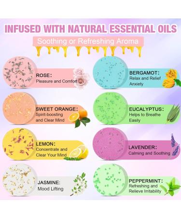 Aromatherapy Shower Steamers 8 Pack - Relaxing Essential Oil Shower Bombs for Home Spa - Mother's Day, Teacher Appreciation Gift - Buy Online on GoSupps.com
