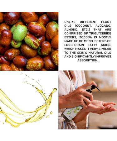 Pure Organic Jojoba Oil - Cold Pressed Unrefined for Hair Skin & Face | 16oz Carrier Oil for Essential Oils - Buy Online on GoSupps.com