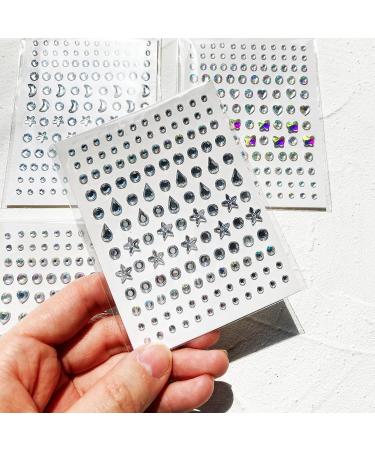 Self Adhesive Face and Body Gems - Moon, Star, Heart, Butterfly Rhinestone Decorations for DIY Makeup, Nail Art, Crafts - Buy Online on GoSupps.com