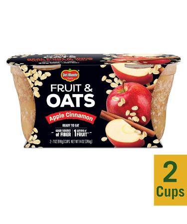 Del Monte Fruit & Oats Apple Cinnamon Fruit Cup Snacks 7oz (2 Pack) - Buy Online on GoSupps.com
