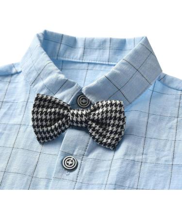 AmzBarley Boys Gentlemans Suit | Kids Dress Shirt Pants Vest Bowtie Tuxedo Rompers | Birthday Party Outfit | Khaki 4-5 Years - Buy Online on GoSupps.com