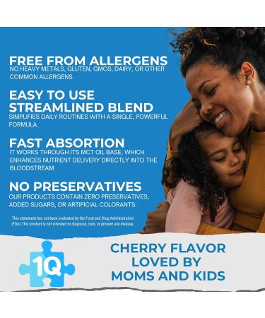 1Q Immune Liquid Immune Support Supplement for Kids | Elderberry Extract Turmeric & Acerola Cherry | 100%Natural Sugar-Free Vegan Gluten-Free Non-GMO | Advanced Absorption | 2 fl oz 30 Servings - Buy Online on GoSupps.com