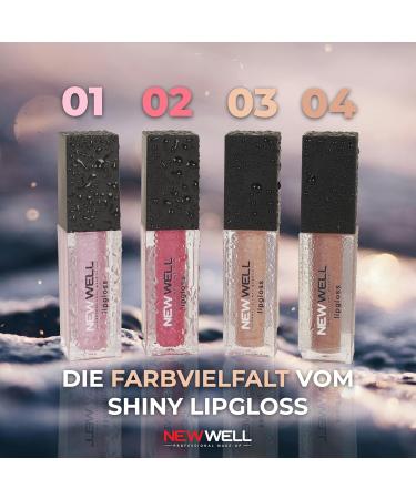 New Well Shiny Lip Gloss - 24-Hour Moisturizing Vegan Formula - Light Brown Shade for Full-Looking Lips - Buy Online on GoSupps.com