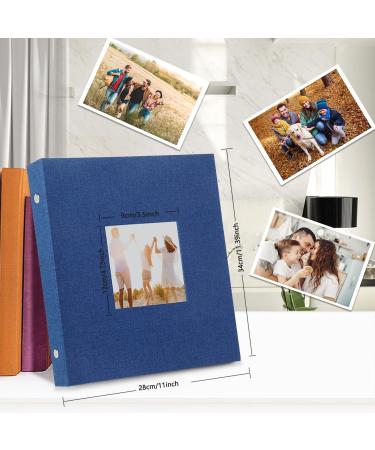 Miaikoe 6x4 Photo Album: 400 Vertical 10x15cm Pockets for Family Wedding, Anniversary, Large Capacity Linen Album Book (Blue) - Buy Online on GoSupps.com