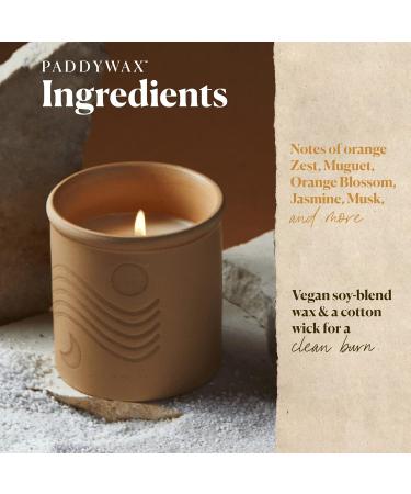 Paddywax Dune Collection Artisan Soy Wax Candle - 8oz Ceramic Jar with Cork Lid | Orange Zest & Bergamot Scented Candle - International Shipping Available - Buy Online on GoSupps.com