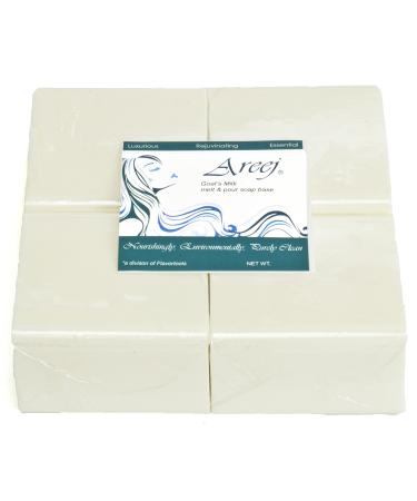 Areej Hypo-Allergenic Biodegradable Goat's Milk Soap Base made with 100% Pure Natural Glycerin - 10 Pounds