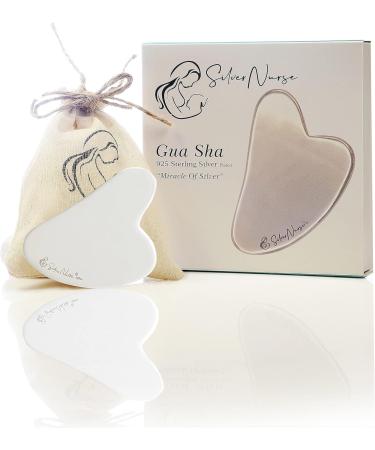 Buy Gua Sha Massage Tool - 925 Silver Facial & Body Scraper for Acupressure | International Shipping - Buy Online on GoSupps.com
