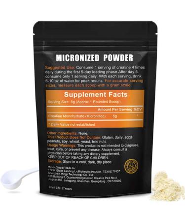 Buy Micronized Creatine Monohydrate Powder | Unflavored 5g Serving | Gluten Free | 250g (8.8 oz) - International Shipping Available - Buy Online on GoSupps.com