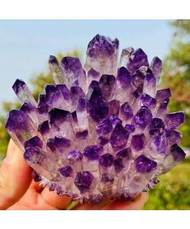 Natural Amethyst Cluster Ore Demagnetization Stone Purification Decoration Can be Used for (Size : 350-400g) ningxiao - Buy Online on GoSupps.com