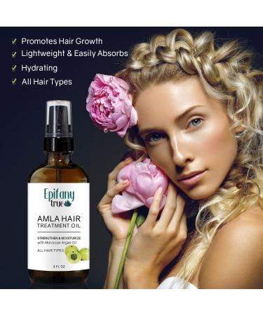 Epifany True Amla Hair Treatment Oil 4oz - Promotes Hair Growth, Prevents Loss & Thinning | For Sensitive Scalp & Protective Styles | Infused with Argan, Jojoba & Jamaican Black Castor Oil | 100% Natural - Buy Online on GoSupps.com