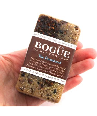 Goat Milk Soap - BOGUE No.11 Gardener XL 6oz | Exfoliating Juniper Berry & Cornmeal | Cleansing Tea Tree Rosemary & Lavender Essential Oils - Buy Online on GoSupps.com
