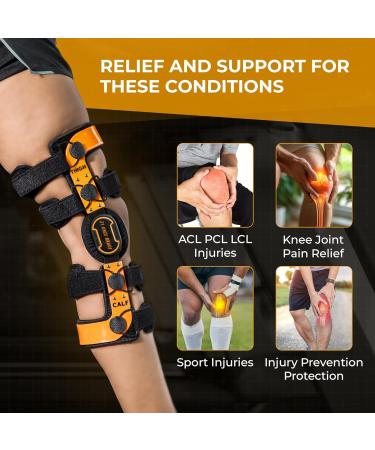 Z1 K2 Comfortline Hinged Knee Brace - Best Knee Support Brace for ACL MCL PCL Ligament Sports Injuries Arthritis (OA) Meniscus Tear Running Relief from Knee Joint Pain & Degeneration with Side Stabilizers for Men & Women S3(T 14 -15.5"/C 12-13.5") - Buy Online on GoSupps.com