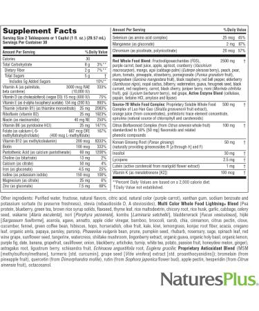 NaturesPlus Source of Life RED Multivitamin Liquid - 30 oz - Energy & Immune Support - with Exotic Red Fruits Lycopene & Lutein - Vegetarian & Gluten Free - 30 Servings 30 Ounce (Pack of 1) - Buy Online on GoSupps.com